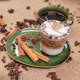 Coffee & Vanilla - Medium Soy Candles with Coffee Beans