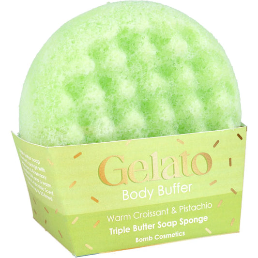 Warm Croissant & Pistachio Body Buffer Soap Sponge
